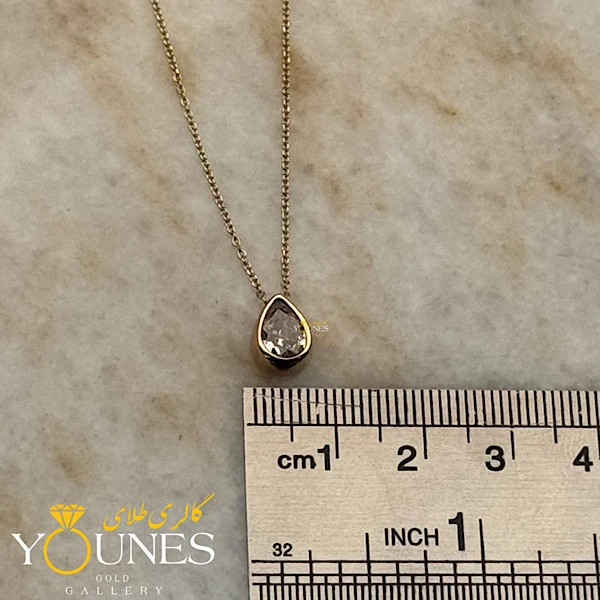 گردنبند نگین اشکی طلا